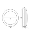 STE: Exterior LED 12V/240V Antique Brass Eyelid/Round Step/Wall Lights IP65