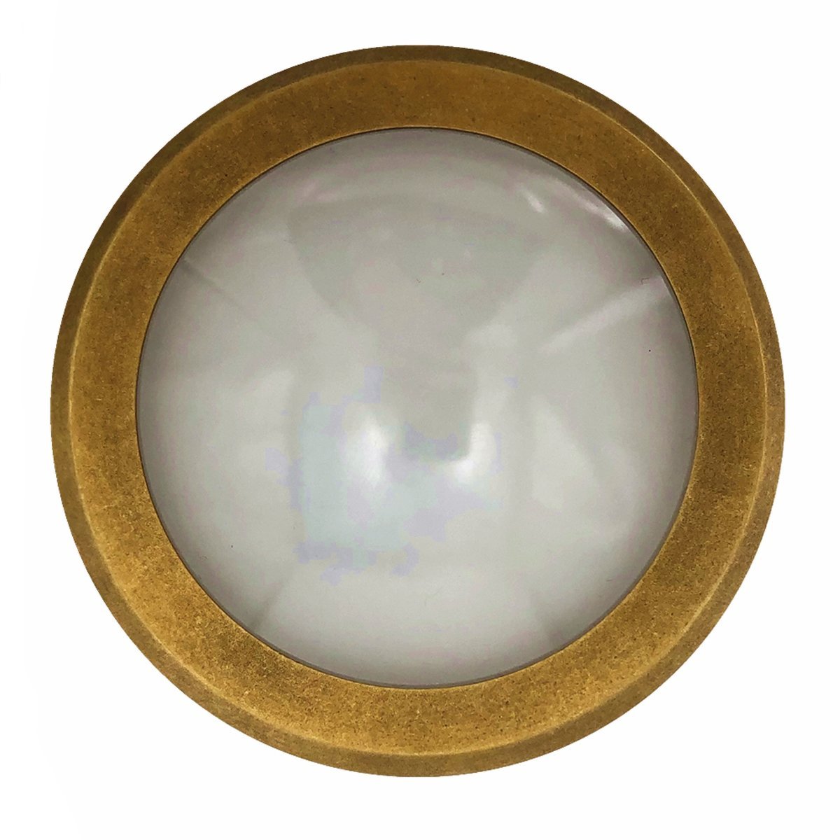 Ste 12V Exterior LED 6 Watt Surface Mount Small Round Step Light in Antique Brass