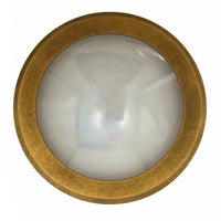 Thumbnail for Ste 12V Exterior LED 6 Watt Surface Mount Small Round Step Light in Antique Brass