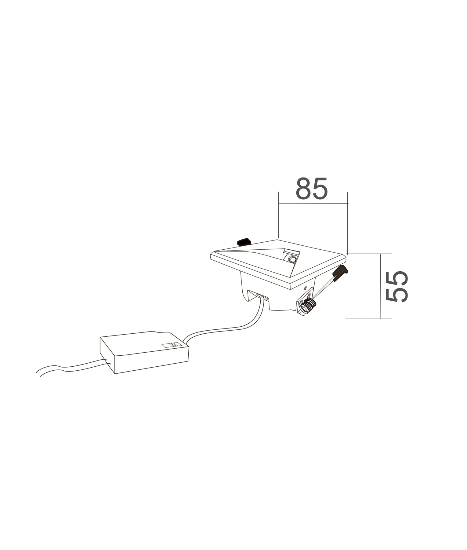Interior LED Tri-CCT Recessed Square Step Lights