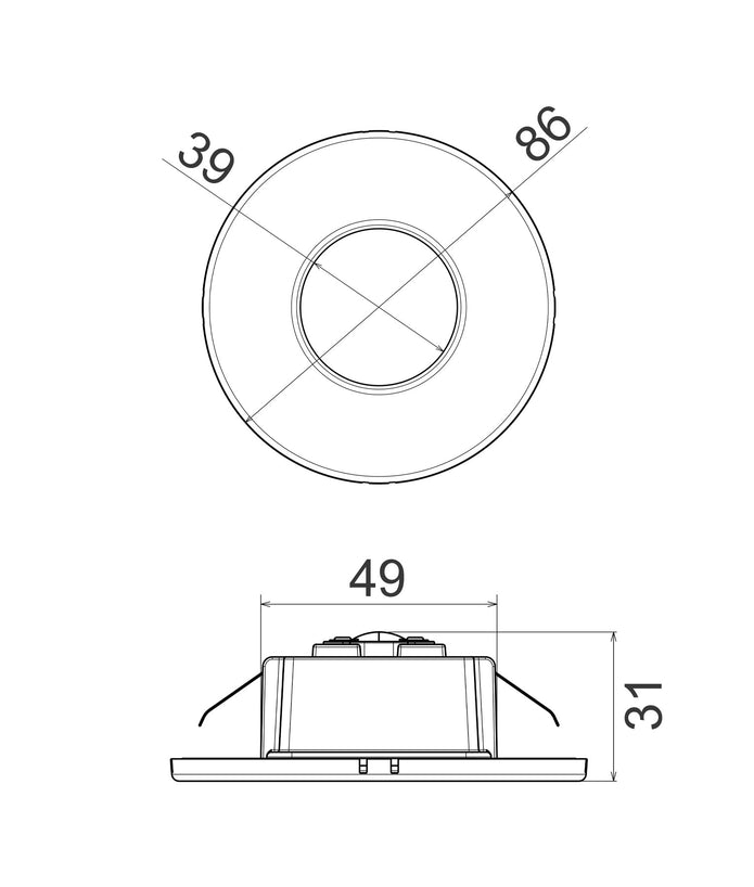 Ste: Exterior LED Tri-Wattage & Tri-CCT Round Recessed Step Light IP44