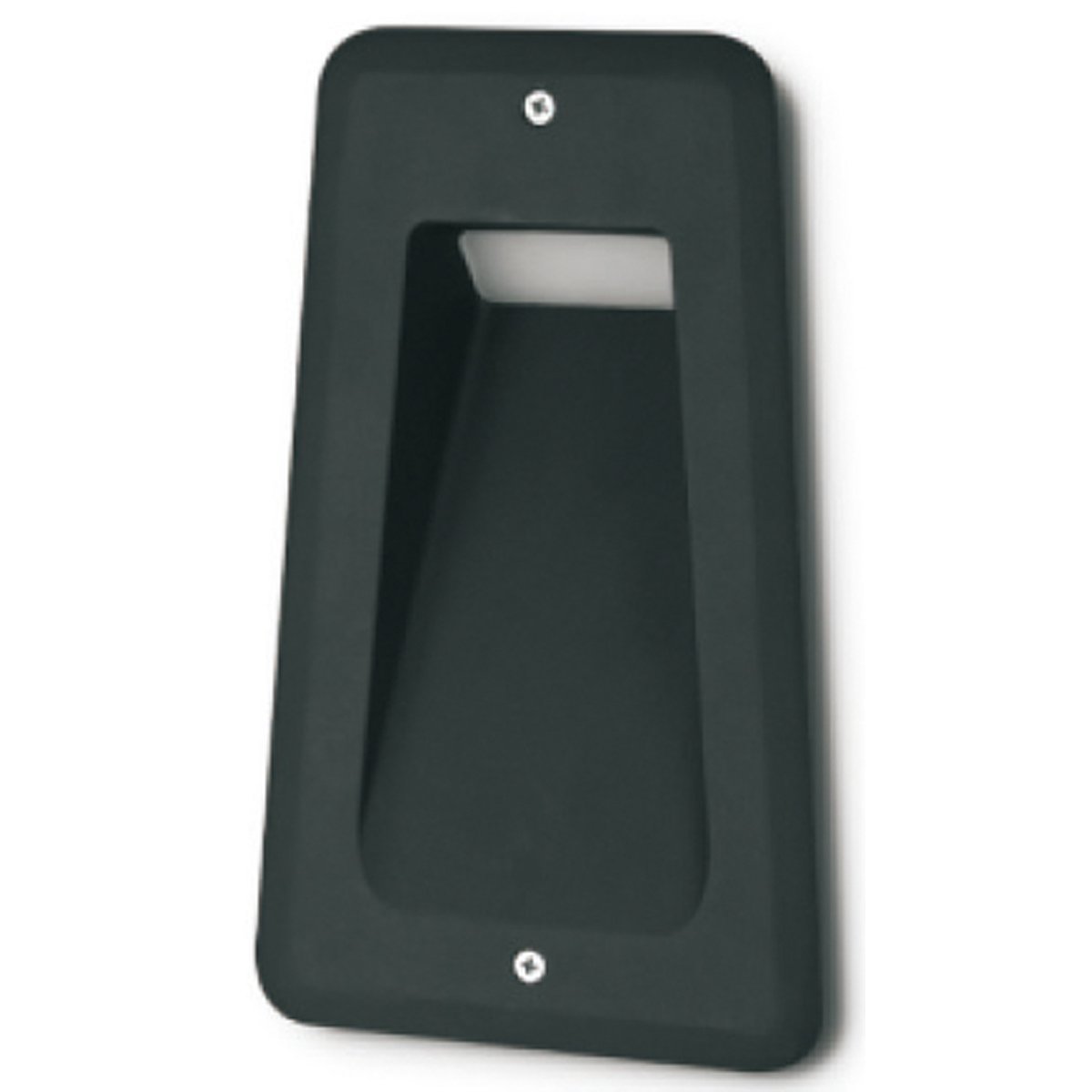 Ste 240V Exterior LED 7 Watt Recessed Trapezium Wall Light with PC Diffuser in Black