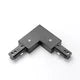 L-Shape Joiner Single Circuit 106X106X17mm Black