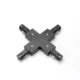 Cross Joiner Single Circuit 176X176X17mm Black