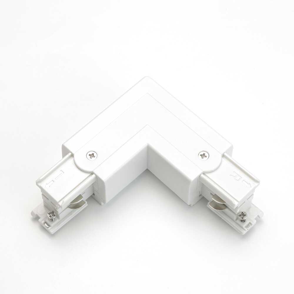 3 Circuit L shape Connector White