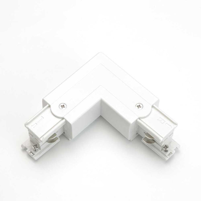 3 Circuit L shape Connector White