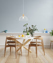 STRAND: Iron and Wood Dome Cage Pendant Lights
