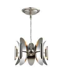 Thumbnail for STRATO: Abstract Polished Nickel Hardware with Stainless Steel Pendant Light
