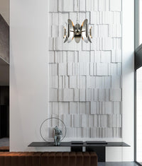Thumbnail for STRATO: Abstract Polished Nickel Hardware with Stainless Steel Pendant Light