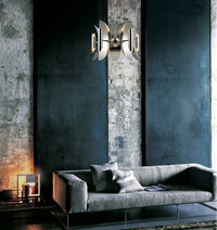 Thumbnail for STRATO: Abstract Polished Nickel Hardware with Stainless Steel Pendant Light