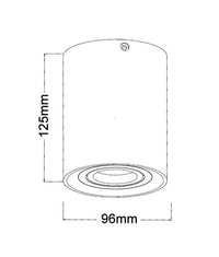 Thumbnail for SURFACE: GU10 Round Gimbal Surface Mounted Ceiling Downlights