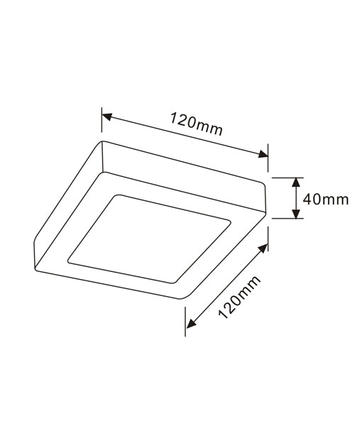 SURFACE: Dimmable Surface Mounted Oyster Lights (Square)