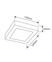 SURFACE: Dimmable Surface Mounted Oyster Lights (Square)
