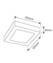 SURFACE: Dimmable Surface Mounted Oyster Lights (Square)