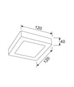 SURFACETRI: LED Dimmable Tri-CCT Surface Mounted Oyster Lights (Square)
