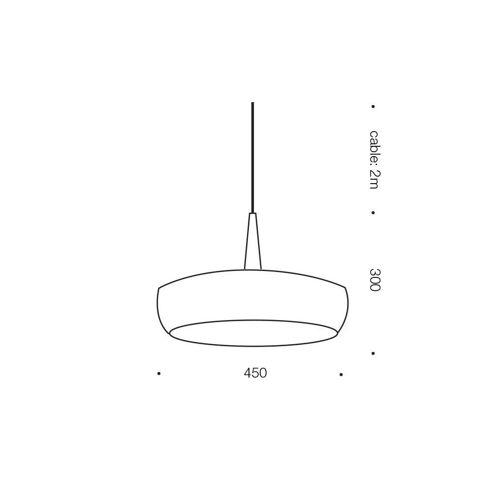 Sabra 430mm 1 Light Pendant Light