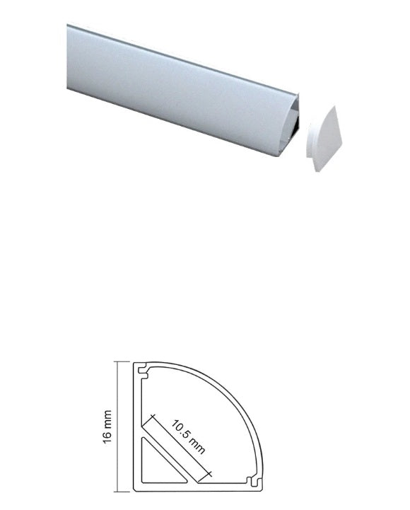 Strip Channel Corner 16mm 2m