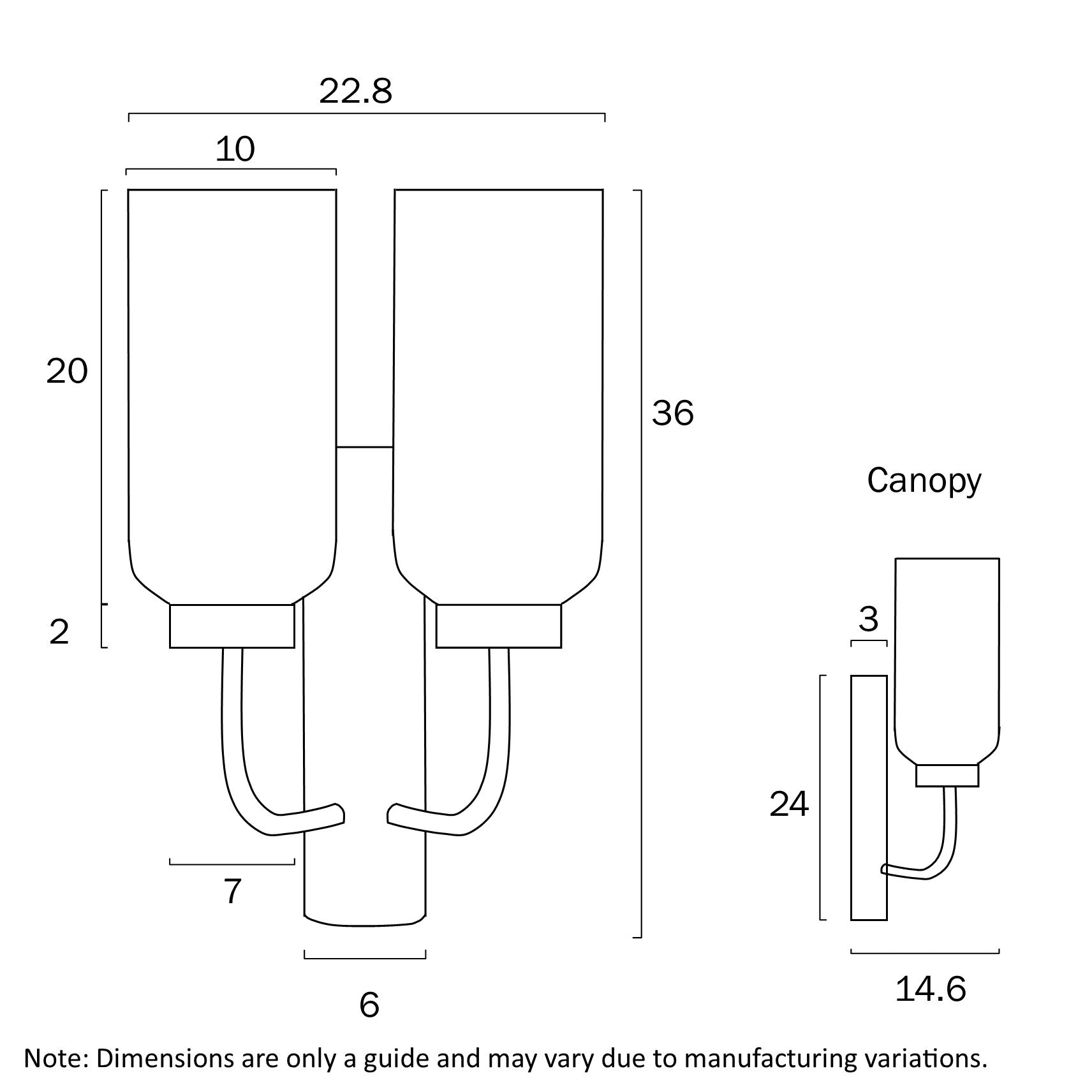 Sebring Black, Antique Gold & Opal 2 Light Wall Light