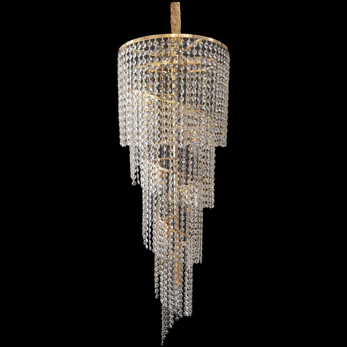 Spiral 410 Gold Chandelier - CRPSPI10410GD