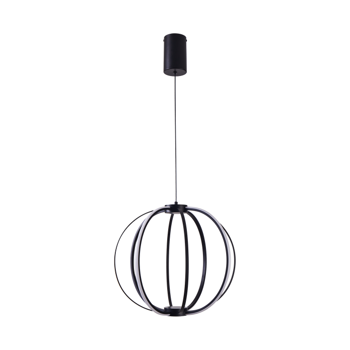 Stellar 25W LED Tricolour Dimmable Orb Pendant Black