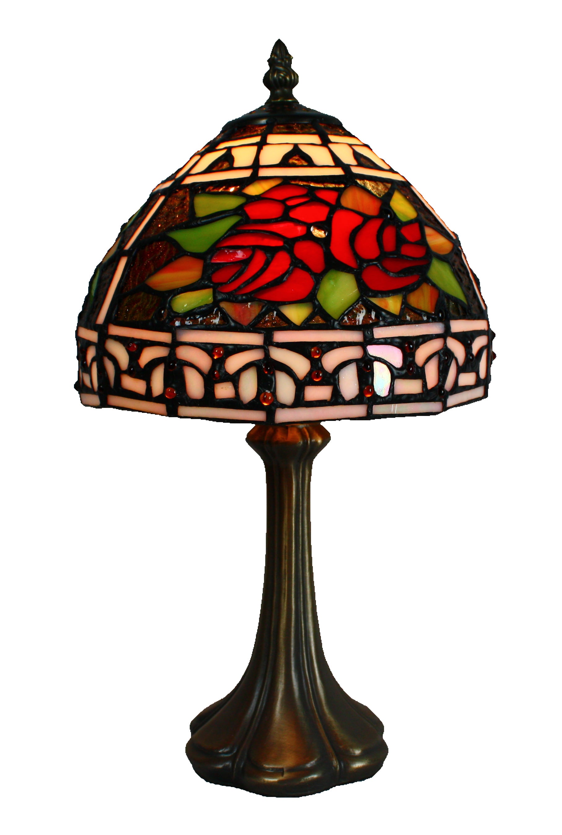 8” rose table lamp