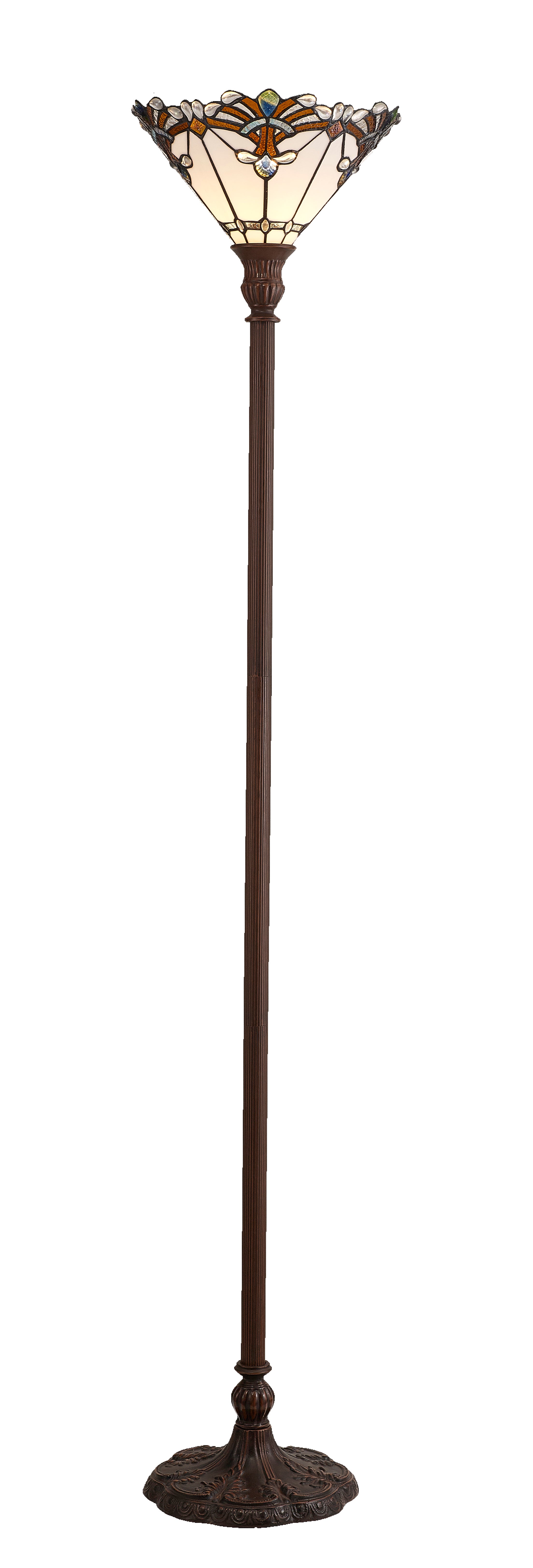 13” white panel style with butterfly knots uplighter