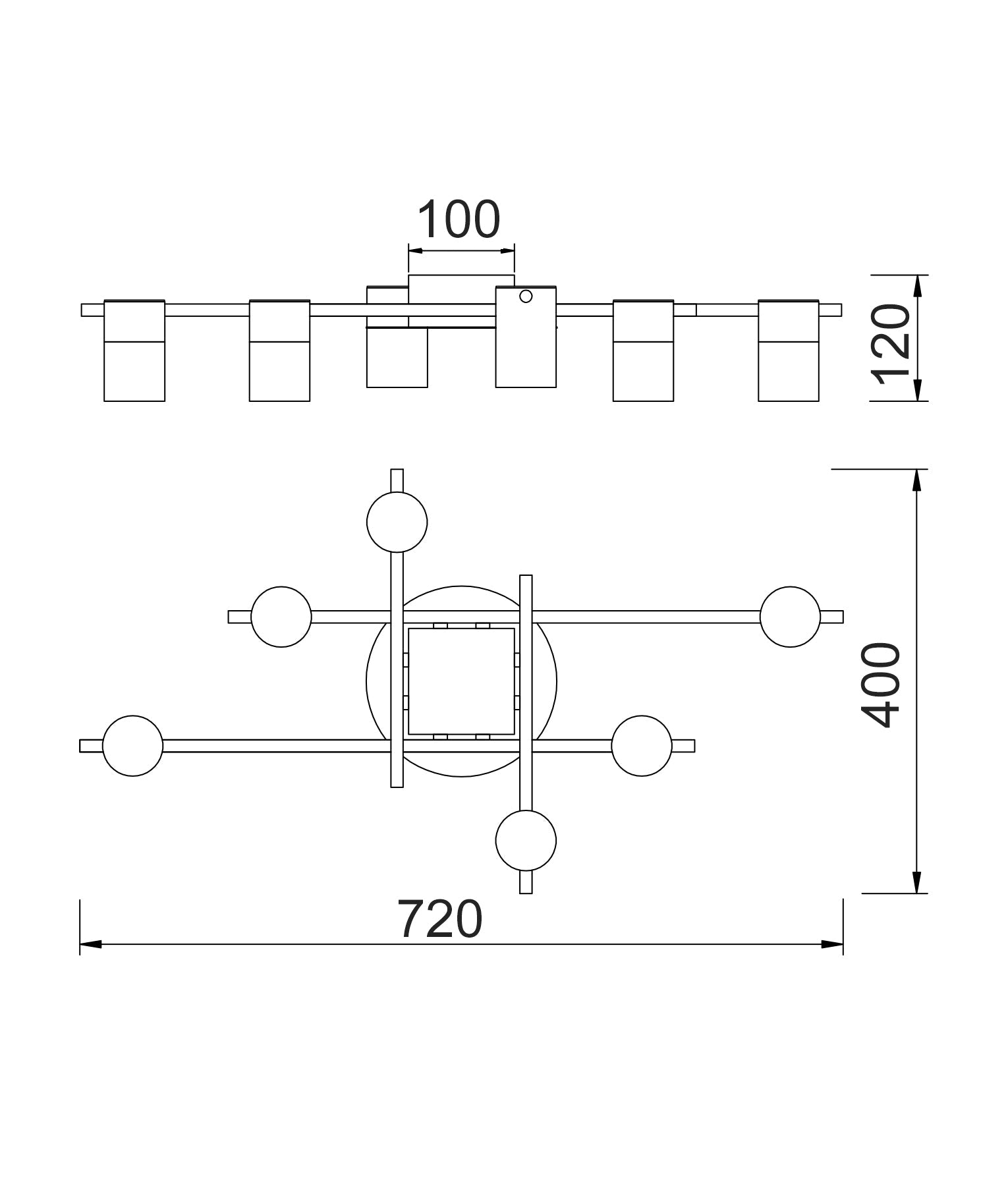 TACHE: Interior Spot Ceiling Lights (with Adjustable Chrome Heads) IP20