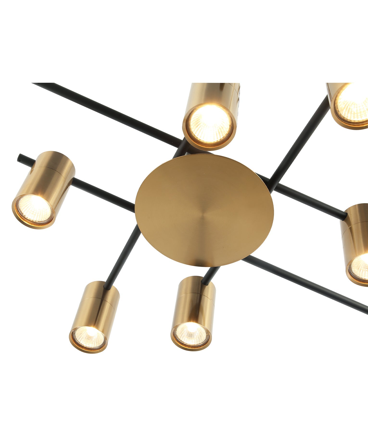 TACHE: Interior Spot Ceiling Lights (with Adjustable Antique Brass Heads) IP20
