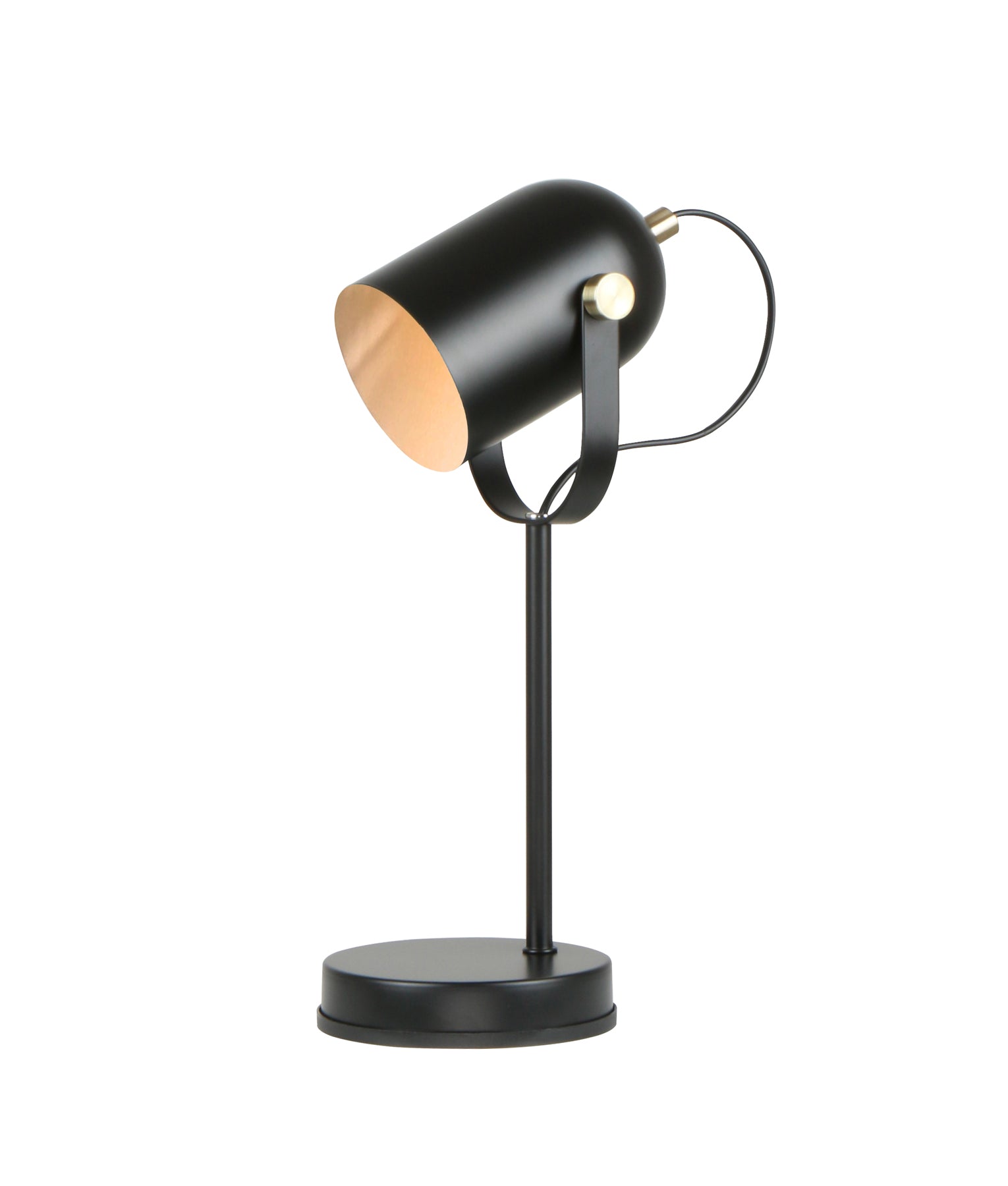TAZZA: Ellipse Shade with Antique Brass Highlight Table Lamps