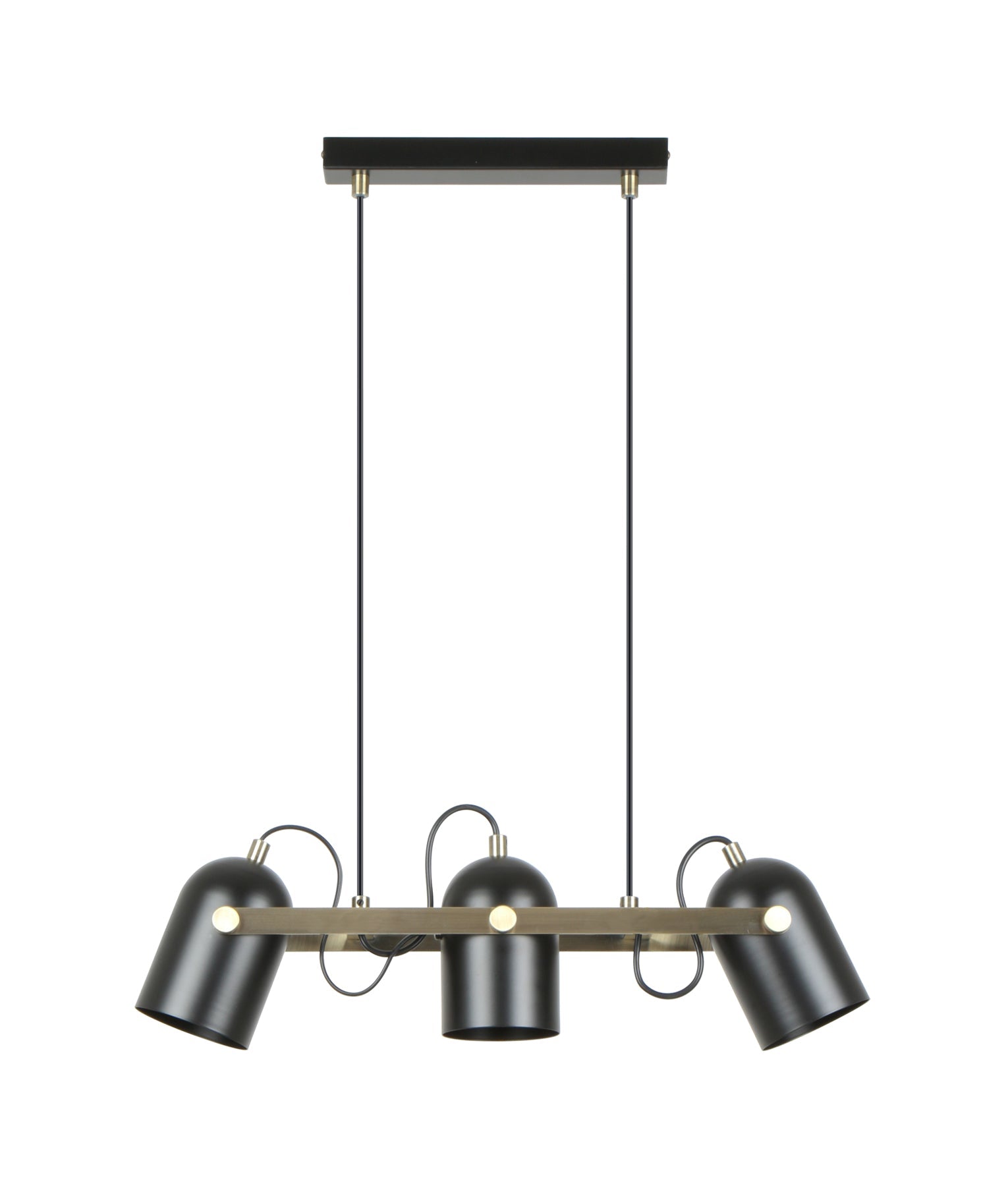 TAZZA: Interior Ellipse Shade with Antique Brass Hardware Pendant Light