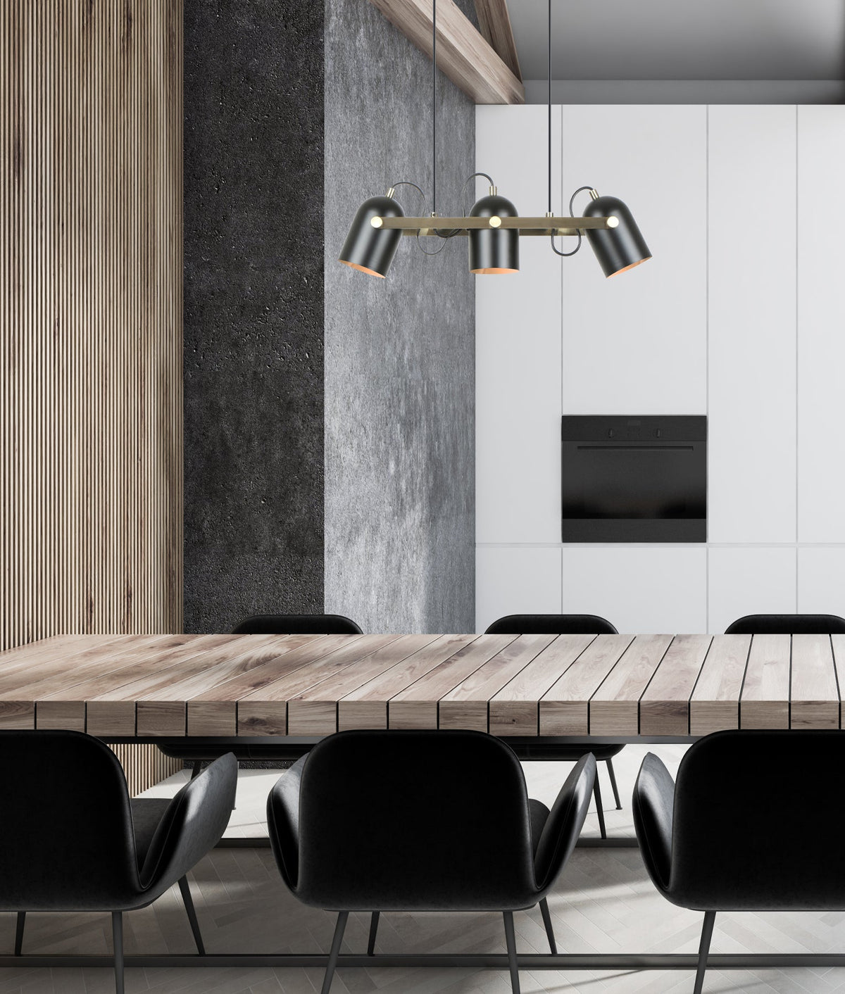 TAZZA: Interior Ellipse Shade with Antique Brass Hardware Pendant Light