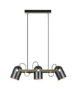 TAZZA: Interior Ellipse Shade with Antique Brass Hardware Pendant Light