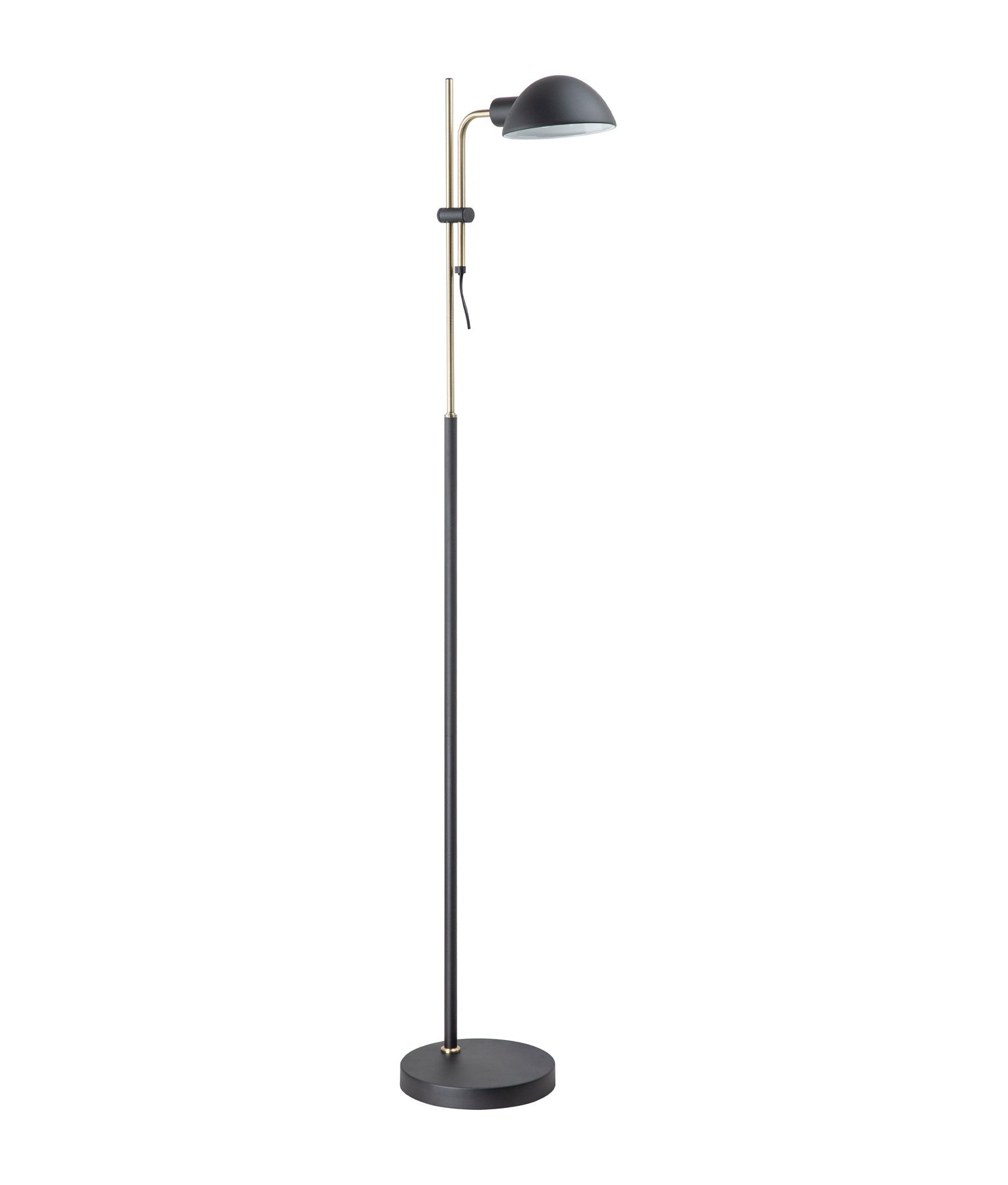Tettu: Adjustable Height Swivel Head Sand Black Floor Lamps