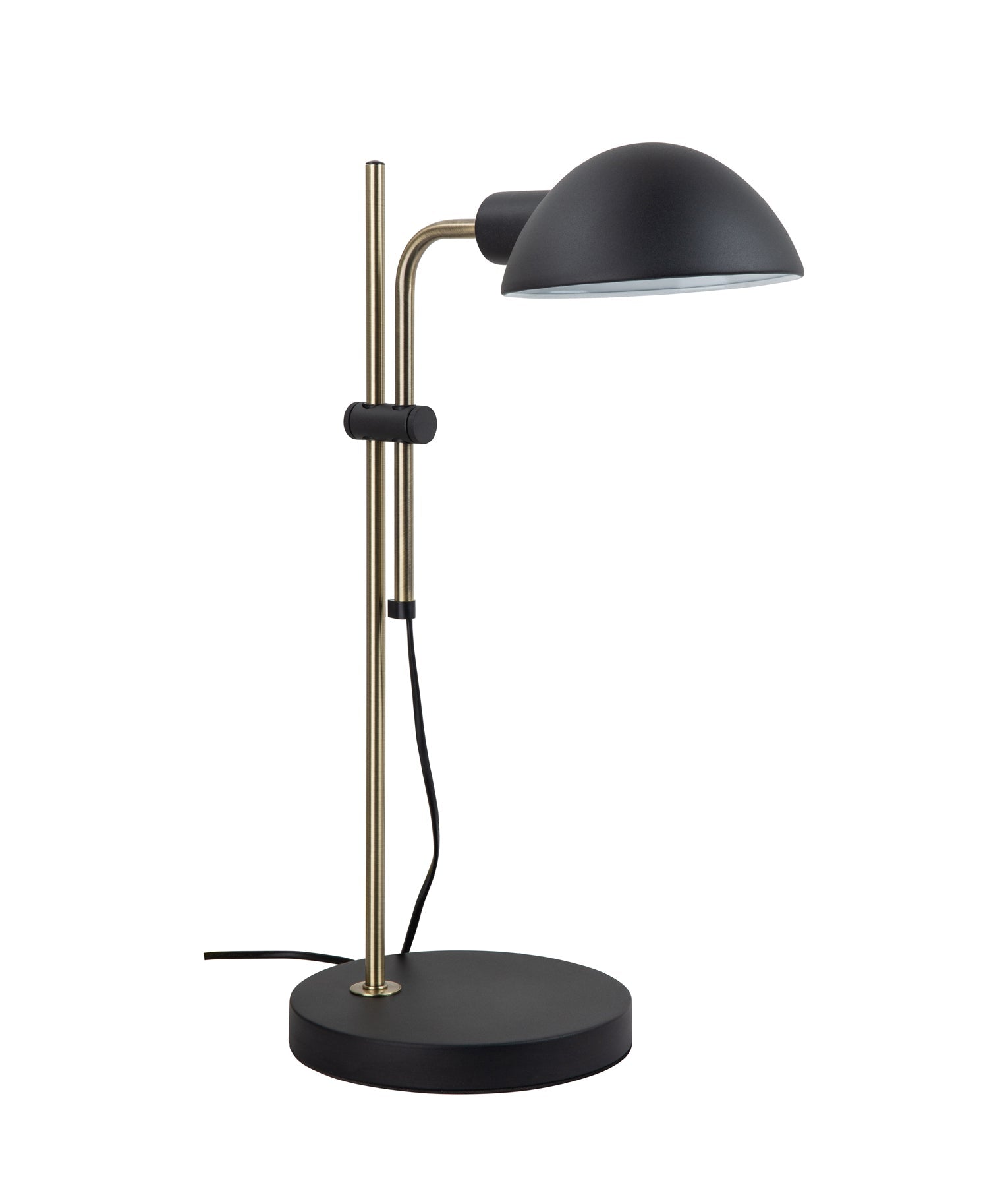 Tettu: Adjustable Height Swivel Head Sand Black Table Lamp