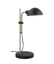 Tettu: Adjustable Height Swivel Head Sand Black Table Lamp