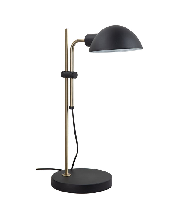 Tettu: Adjustable Height Swivel Head Sand Black Table Lamp