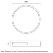Thalia Teak Colour Timber 24W CCT Round LED Oyster