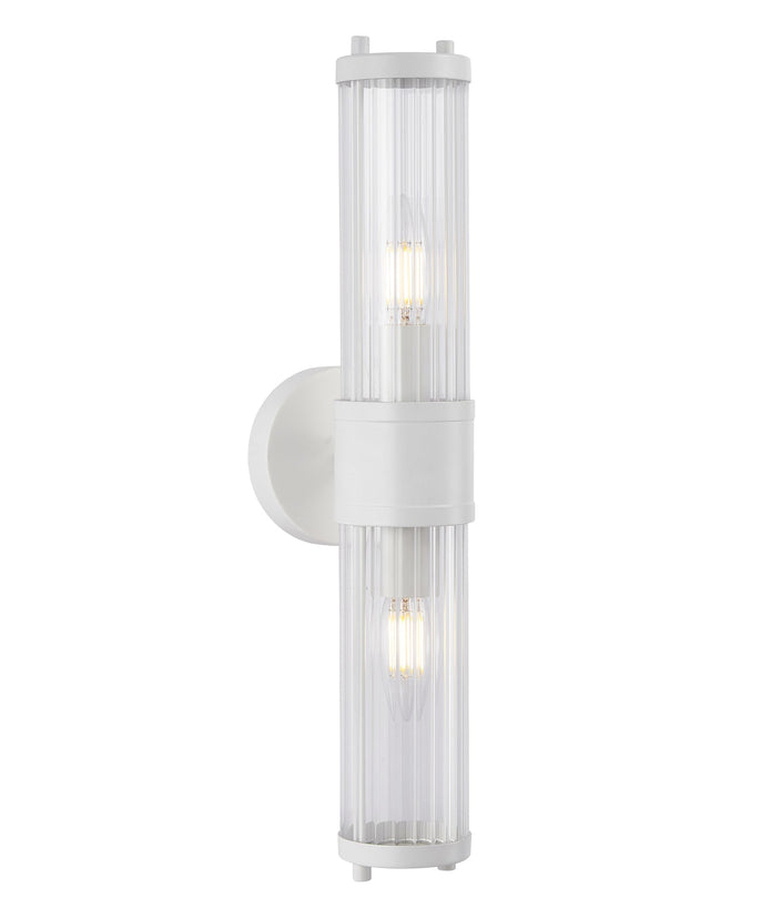TIEMPO: Interior Up/Down Tubular Clear Glass Wall Lights