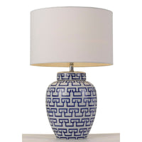 Thumbnail for Ting 1 Light Table Lamp in White & Blue with White Shade