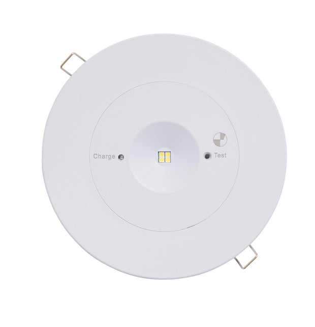 Slimfire Recessed LED Emergency 3w Light 6000k 140mm x 17mm White