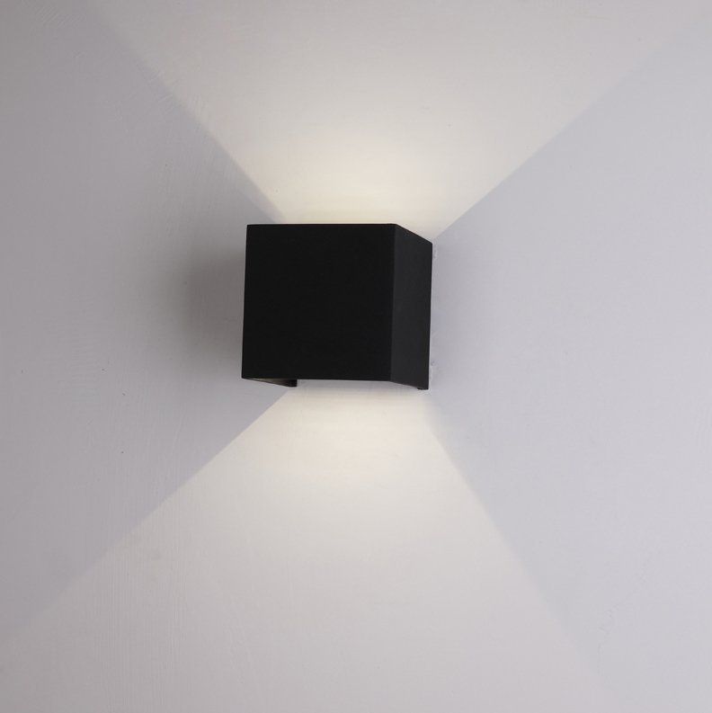 Toca Exterior LED 6.8 Watt Adjustable Beam Angle Surface Mounted Wall Light in Black