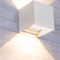 Thumbnail for Toca Exterior LED 6.8 Watt Adjustable Beam Angle Surface Mounted Wall Light in White