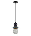 Tocado: Interior Sandblasted Opal Diffuser Glass with Ceramic Bead Pendant Lights