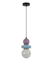 Tocado: Interior Sandblasted Opal Diffuser Glass with Ceramic Bead Pendant Lights