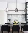 TONO: Mesh Internal & Clear Glass Oblong Pendant Lights