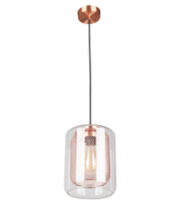 Thumbnail for TONO: Mesh Internal & Clear Glass Oblong Pendant Lights