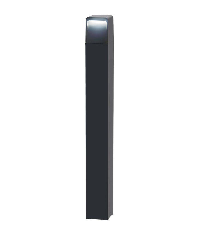 TOREN: LED Tri-CCT Surface Mounted Dark Grey Bollard Light IP65
