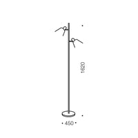 Thumbnail for Torres Nickel or Antique Brass 2 Light Floor Lamp