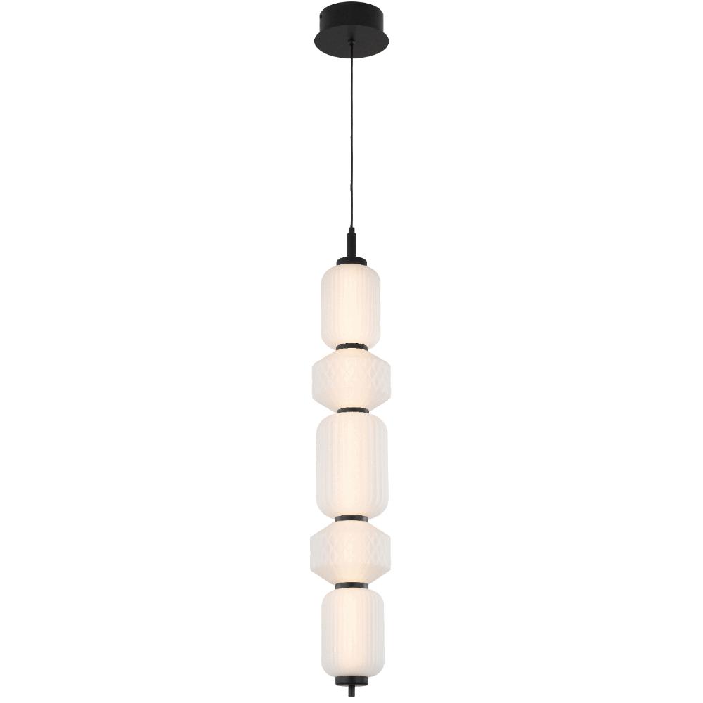 Torso Brass or Black 26W 3000K 5 Light Pendant