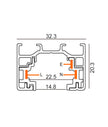 3 Wire 1 Circuit Universal Tracks, Connectors, End Cap & Live End